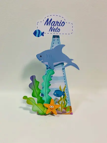 Caixa Triangular Fundo do Mar