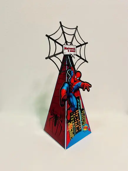 Caixa Triangular Homem Aranha 3d - 2 - G