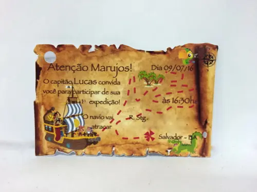 Convite Jake e os piratas