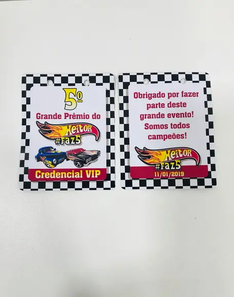 Credencial Hot Wheels