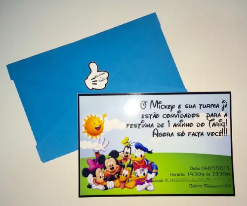 Convite Turma do Mickey