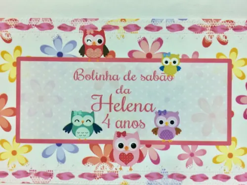 Rótulo Bolinha de Sabão Corujinha