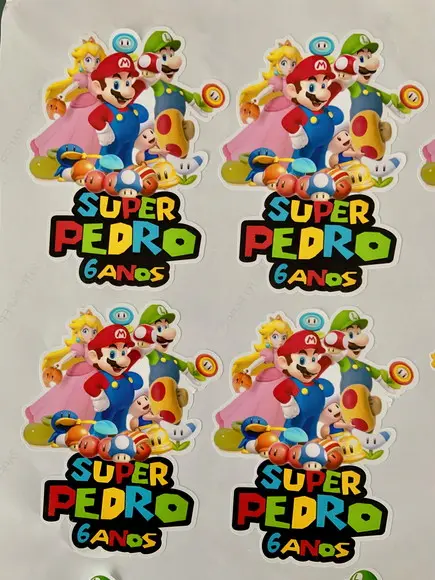 Rótulo Para Sacolinha Mario