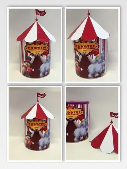 Rótulos Lata de Leite Tenda Circo 400g