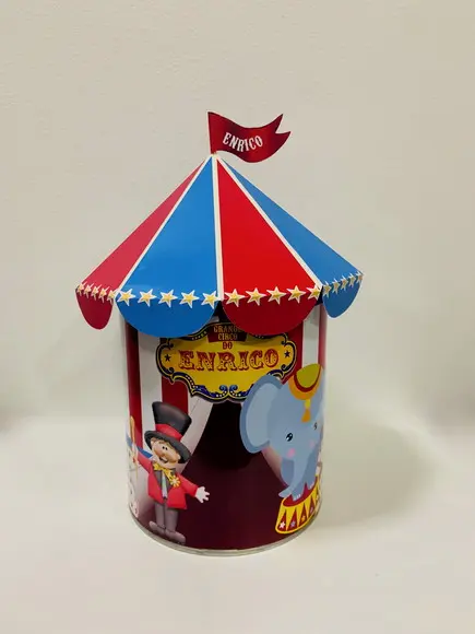 Rótulos Lata de Leite Tenda Circo para Aptamil 800g - 2