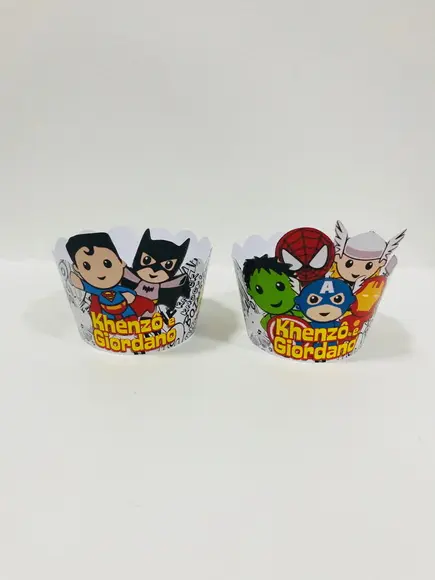 Saia Cup Cake Super Heróis