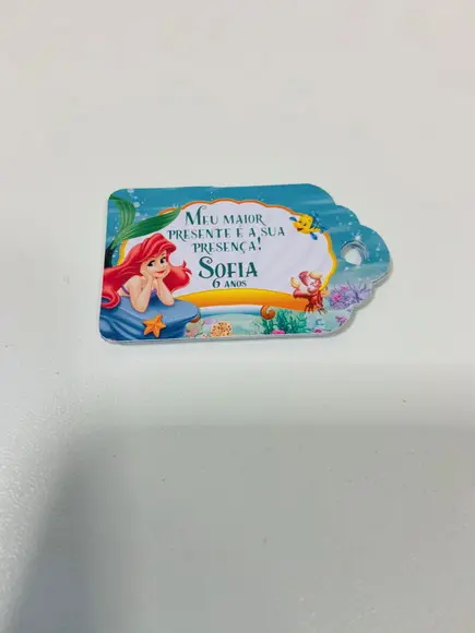 Tag Agradecimento Pequena Sereia