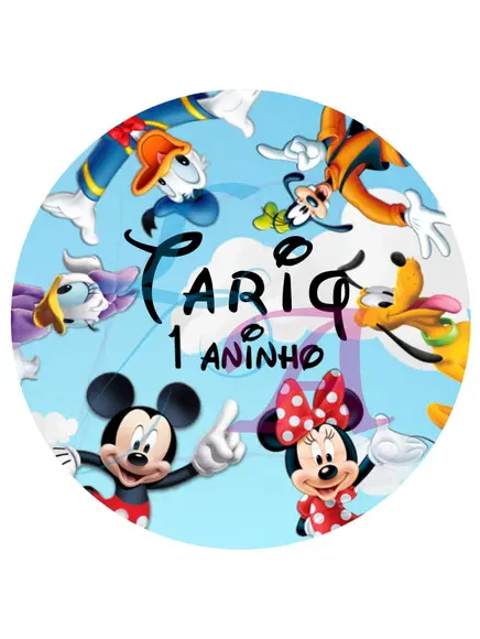 Tag de Agradecimento Turma do Mickey