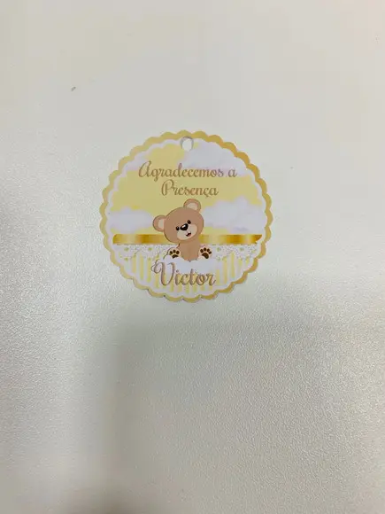 Tag de Agradecimento Ursinho