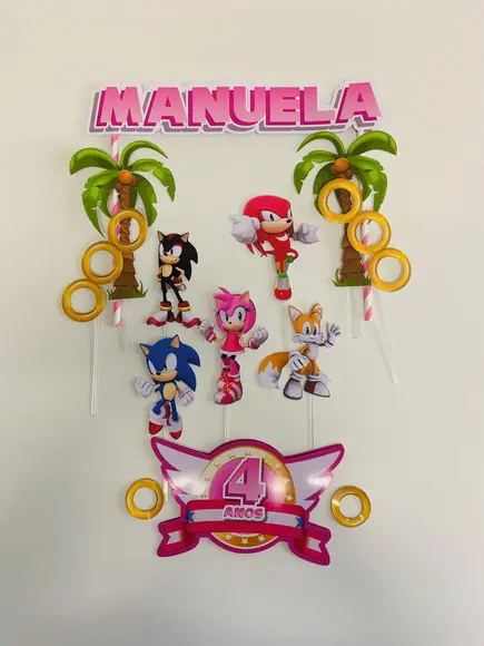 Topo de Bolo Amy Rose