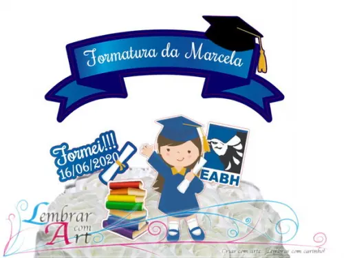 Topo de bolo Formatura