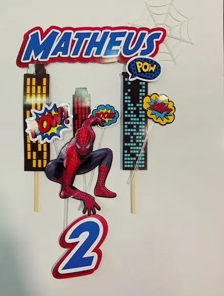 Topo de Bolo Homem Aranha