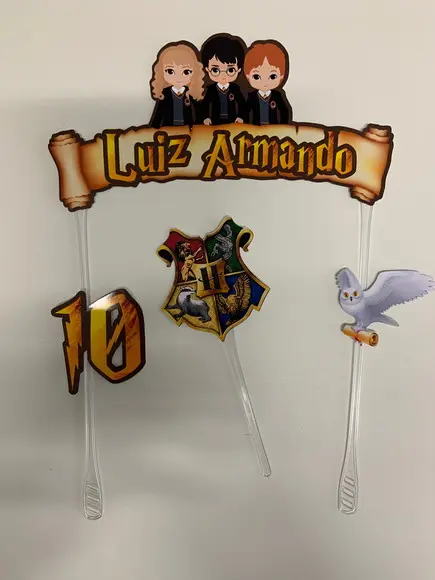 Topo de bolo Harry Potter