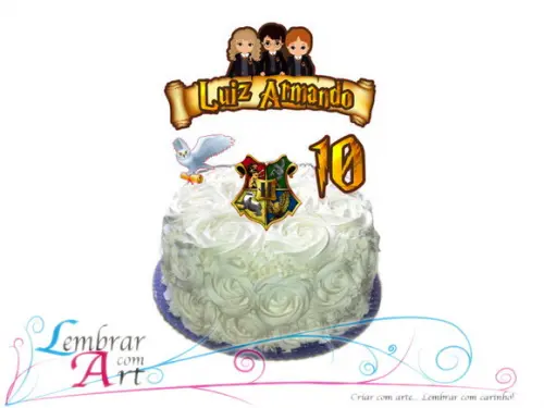 Topo de bolo Harry Potter