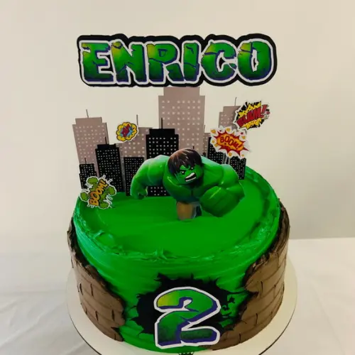 Topo de bolo Hulk