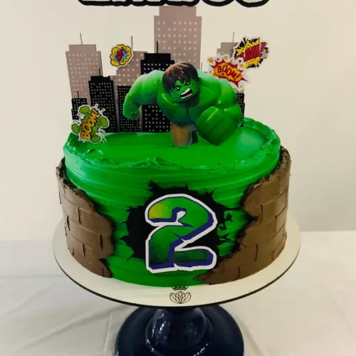Topo de bolo Hulk