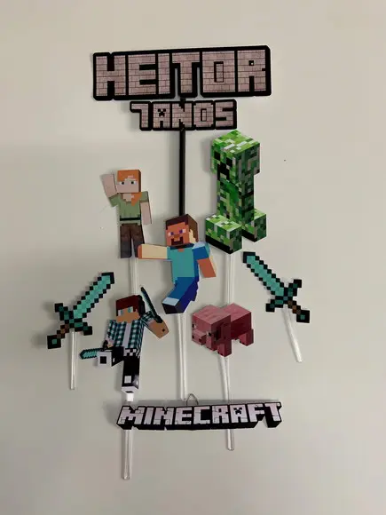 Topo de bolo Minecraft
