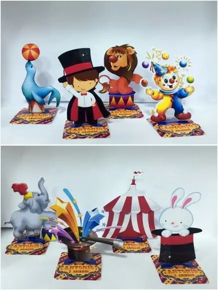Aplique Circo 3D - 6cm