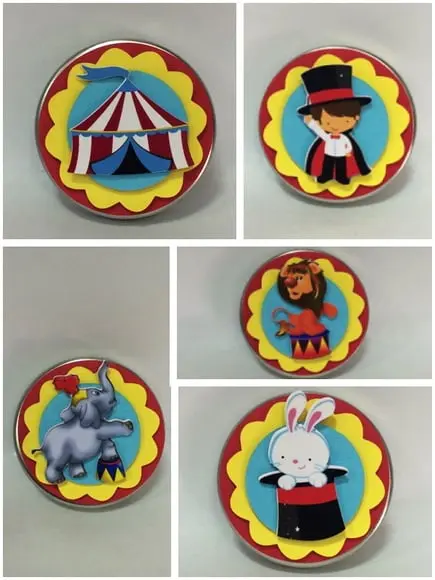 Aplique Circo para latinhas