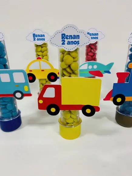 Aplique Meios de Transporte para Tubetes