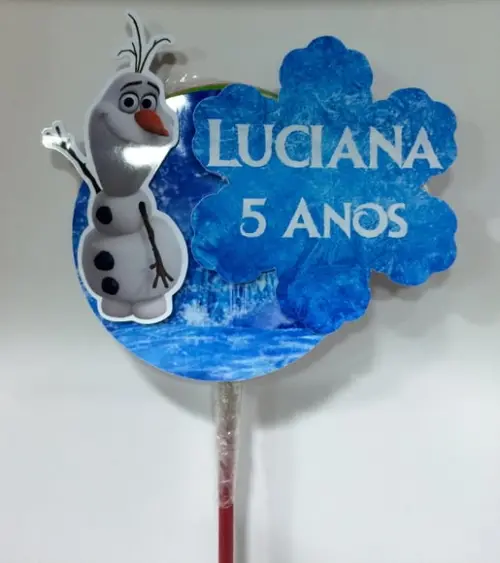 Aplique para pirulitos Frozen