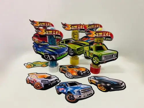 Aplique para Tubete Hot Wheels