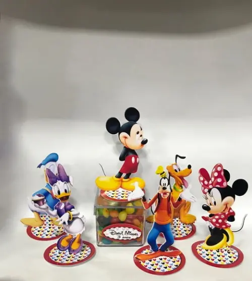 Aplique Turma do Mickey 3d - 9cm com Tag