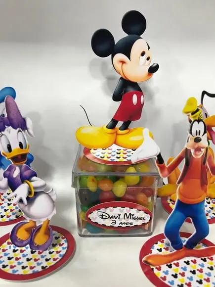 Aplique Turma do Mickey 3d - 9cm com Tag
