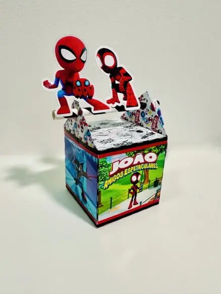 Caixa Canudo Spidey