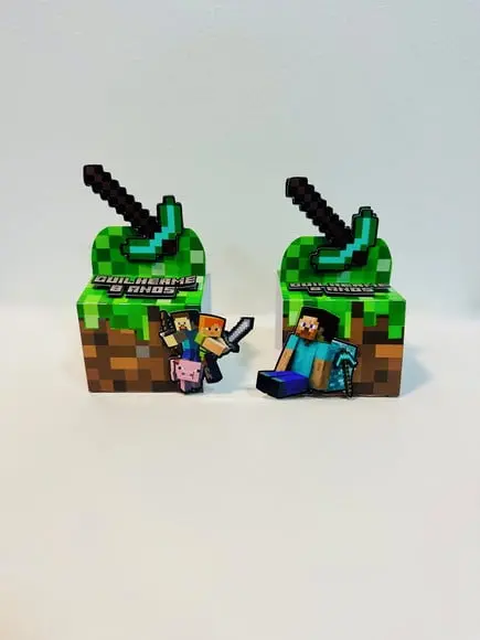 Porta Caixa Acrílica Minecraft
