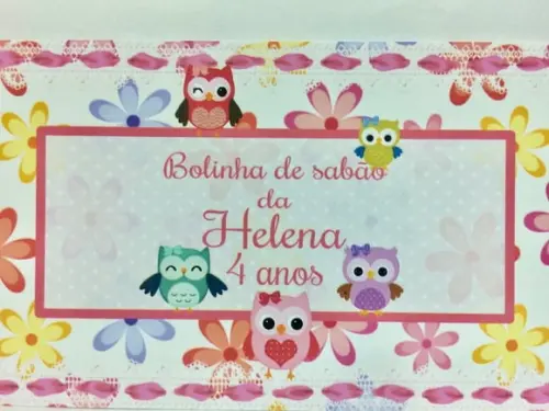 Rótulo Bolinha de Sabão Corujinha