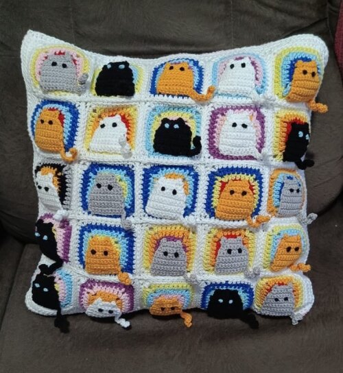 Capa de almofada de gatinho