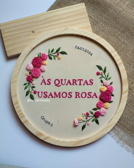 Enfeite Bordado a Mão Personalizado