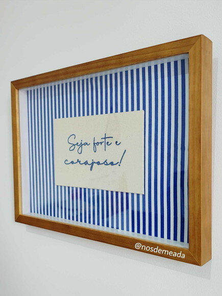 Quadro Decorativo seja Forte e Corajoso! 30cm x 20cm