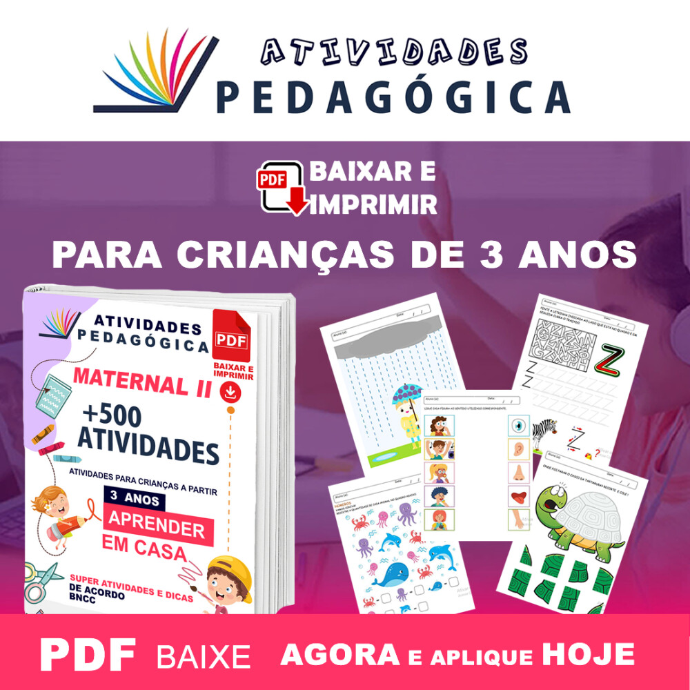 Atividades Pedagógica para Imprimir- Infantil 3