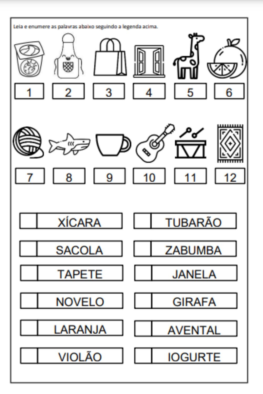 Atividades Infantil para a Alfabetização
