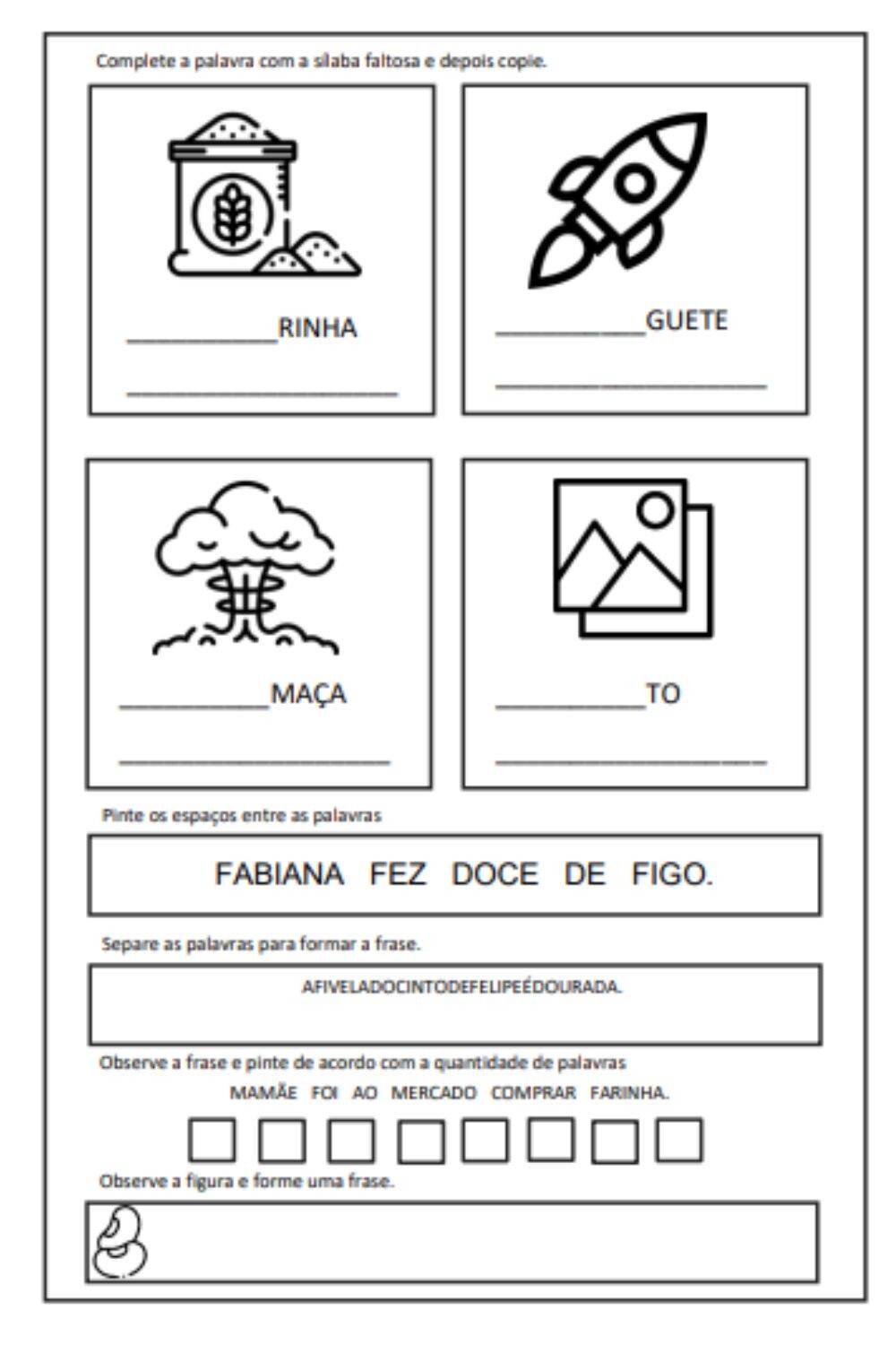 Atividades Infantil para a Alfabetização