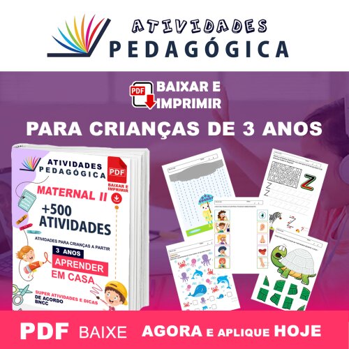 Atividades Pedagógica para Imprimir- Infantil 3