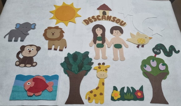 a Criação- Figuras para Flanelógrafo