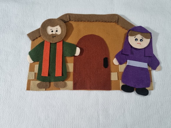 Figuras Flanelógrafo a Viúva e o Azeite