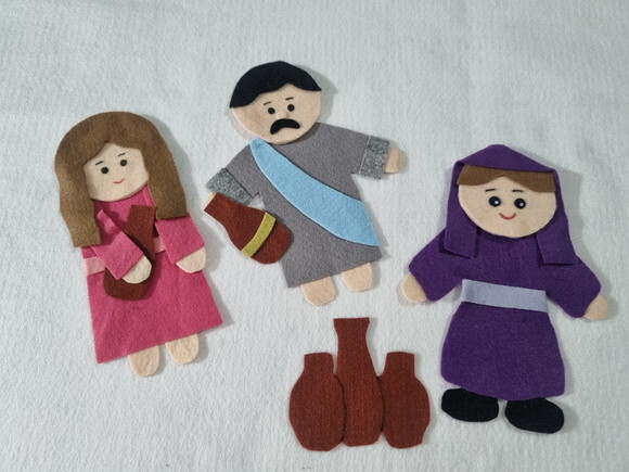 Figuras Flanelógrafo a Viúva e o Azeite
