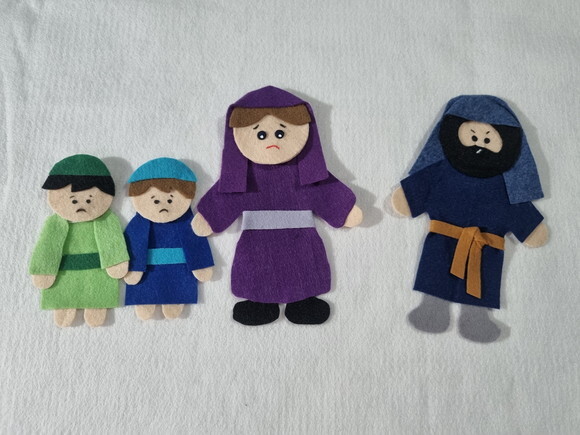 Figuras Flanelógrafo a Viúva e o Azeite