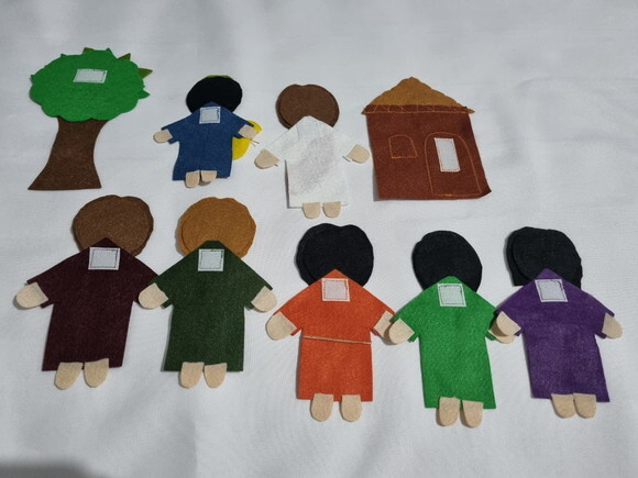Flanelógrafo- Figuras História de Zaqueu