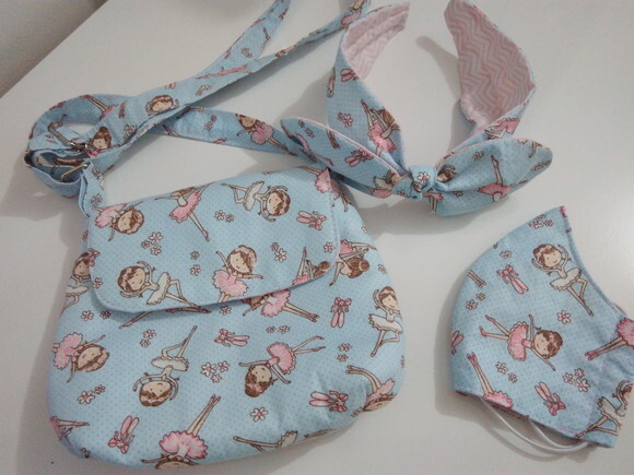 Kit Bolsinha, Tiara Turbante e Máscara