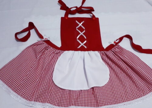 Avental Chapeuzinho Vermelho