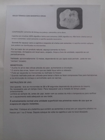 Bolsa Termica com Sementes