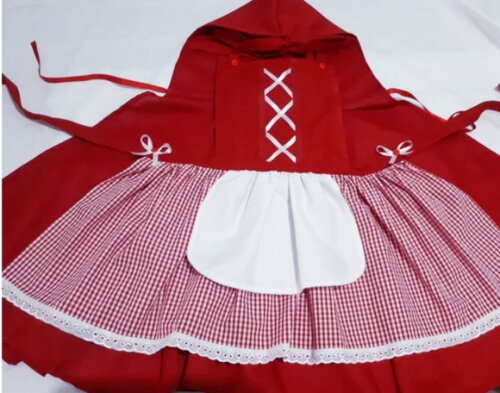 Capa e Avental Chapeuzinho Vermelho