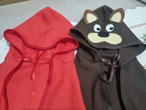 Capa Chapeuzinho Vermelho ou Lobo Mau- Lembrancinha