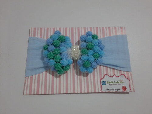 Faixa com Laço de Pompom