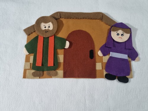 Figuras Flanelógrafo a Viúva e o Azeite